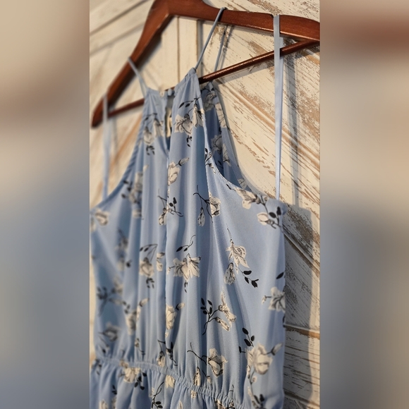 Floral Blue Romper Womens Size M - Picture 3 of 8
